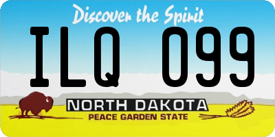 ND license plate ILQ099