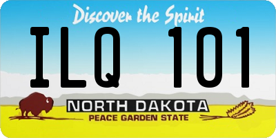ND license plate ILQ101
