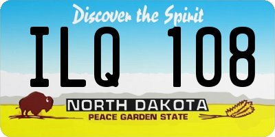 ND license plate ILQ108