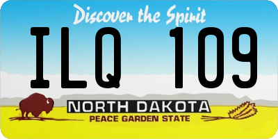 ND license plate ILQ109