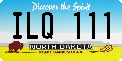 ND license plate ILQ111