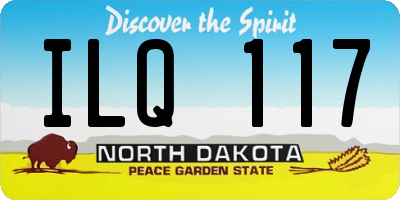 ND license plate ILQ117