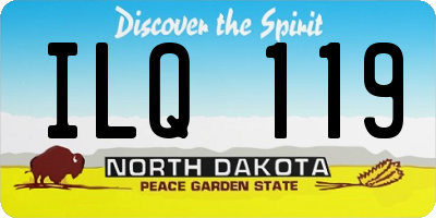 ND license plate ILQ119
