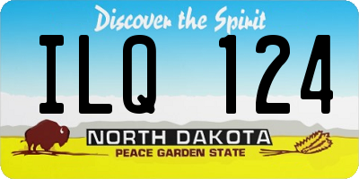ND license plate ILQ124