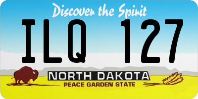 ND license plate ILQ127