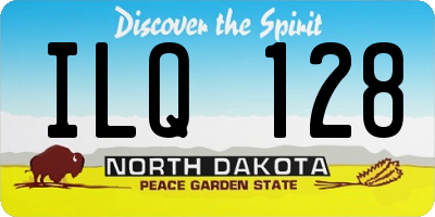 ND license plate ILQ128