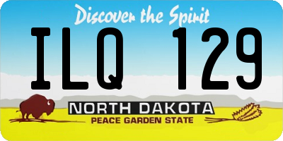 ND license plate ILQ129