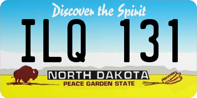 ND license plate ILQ131