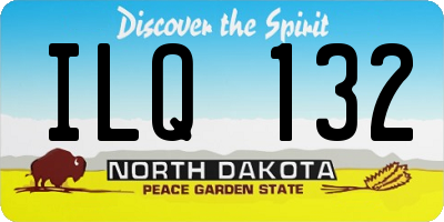 ND license plate ILQ132