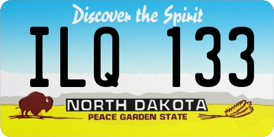 ND license plate ILQ133
