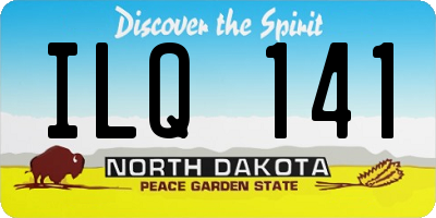 ND license plate ILQ141