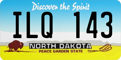 ND license plate ILQ143