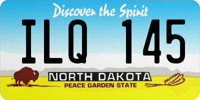 ND license plate ILQ145