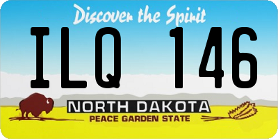 ND license plate ILQ146