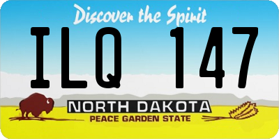 ND license plate ILQ147
