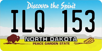 ND license plate ILQ153
