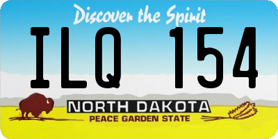 ND license plate ILQ154