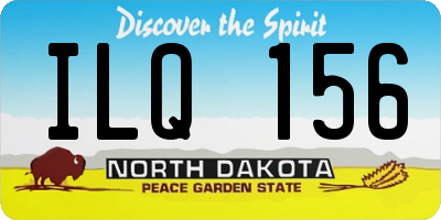 ND license plate ILQ156