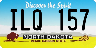ND license plate ILQ157