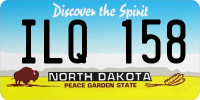 ND license plate ILQ158