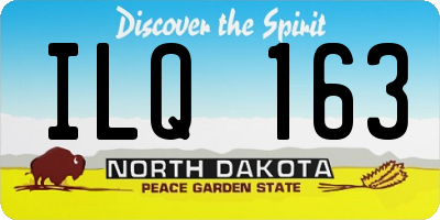 ND license plate ILQ163