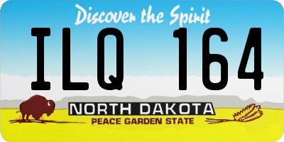 ND license plate ILQ164