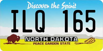 ND license plate ILQ165