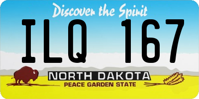 ND license plate ILQ167