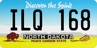 ND license plate ILQ168