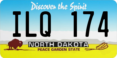 ND license plate ILQ174