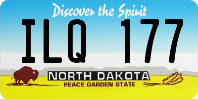 ND license plate ILQ177