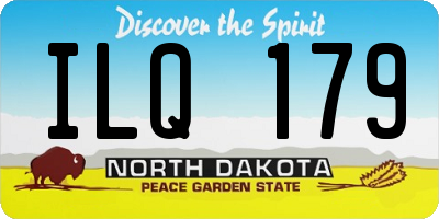ND license plate ILQ179