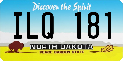 ND license plate ILQ181
