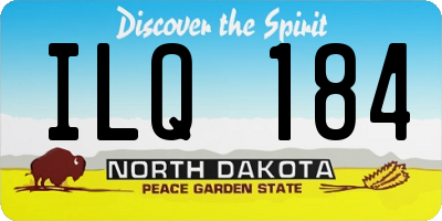 ND license plate ILQ184