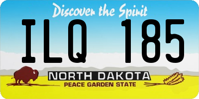 ND license plate ILQ185
