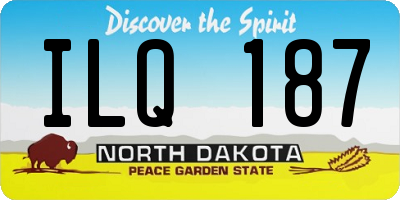 ND license plate ILQ187