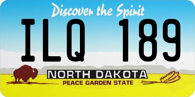 ND license plate ILQ189