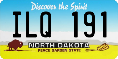 ND license plate ILQ191