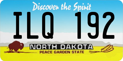 ND license plate ILQ192