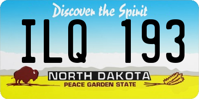 ND license plate ILQ193