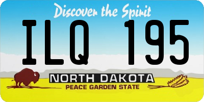 ND license plate ILQ195