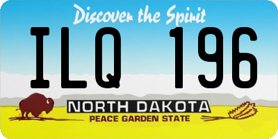 ND license plate ILQ196