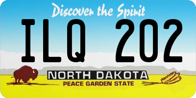ND license plate ILQ202