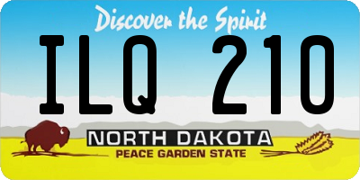 ND license plate ILQ210