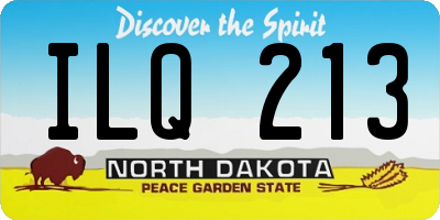 ND license plate ILQ213