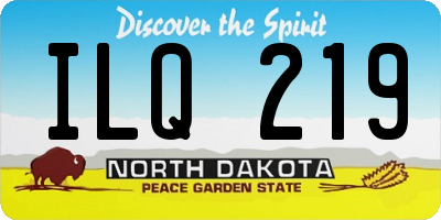 ND license plate ILQ219