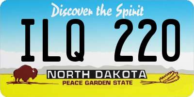 ND license plate ILQ220