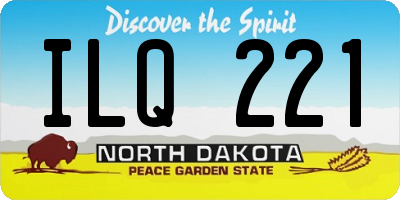 ND license plate ILQ221