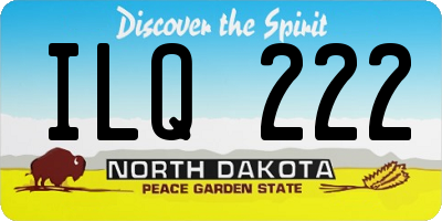 ND license plate ILQ222