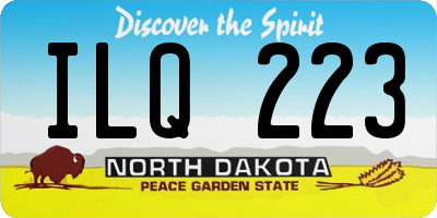 ND license plate ILQ223